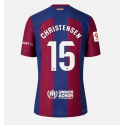 Strój piłkarski Barcelona Andreas Christensen #15 Koszulka Podstawowej damskie 2023-24 Krótki Rękaw