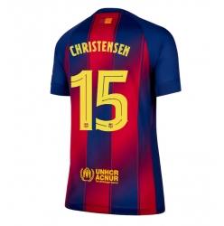 Strój piłkarski Barcelona Andreas Christensen #15 Koszulka Podstawowej damskie 2025-26 Krótki Rękaw