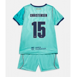 Strój piłkarski Barcelona Andreas Christensen #15 Koszulka Trzeciej dziecięce 2026-27 Krótki Rękaw (+ Krótkie spodenki)