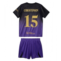 Strój piłkarski Barcelona Andreas Christensen #15 Koszulka Wyjazdowej dziecięce 2026-27 Krótki Rękaw (+ Krótkie spodenki)