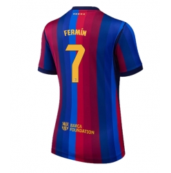Strój piłkarski Barcelona Fermin Lopez #7 Koszulka Podstawowej damskie 2026-27 Krótki Rękaw