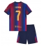 Strój piłkarski Barcelona Fermin Lopez #7 Koszulka Podstawowej dziecięce 2026-27 Krótki Rękaw (+ Krótkie spodenki)