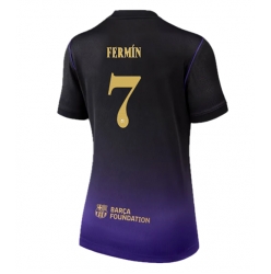 Strój piłkarski Barcelona Fermin Lopez #7 Koszulka Wyjazdowej damskie 2026-27 Krótki Rękaw