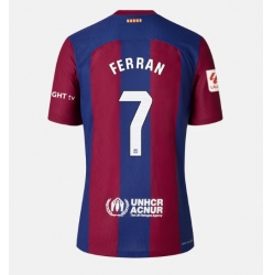 Strój piłkarski Barcelona Ferran Torres #7 Koszulka Podstawowej damskie 2023-24 Krótki Rękaw