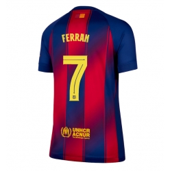 Strój piłkarski Barcelona Ferran Torres #7 Koszulka Podstawowej damskie 2025-26 Krótki Rękaw