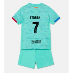 Strój piłkarski Barcelona Ferran Torres #7 Koszulka Trzeciej dziecięce 2023-24 Krótki Rękaw (+ Krótkie spodenki)