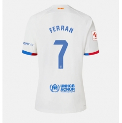 Strój piłkarski Barcelona Ferran Torres #7 Koszulka Wyjazdowej damskie 2023-24 Krótki Rękaw