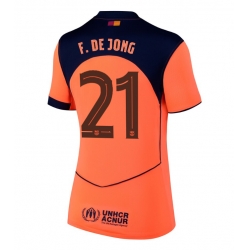 Strój piłkarski Barcelona Frenkie de Jong #21 Koszulka Trzeciej damskie 2025-26 Krótki Rękaw