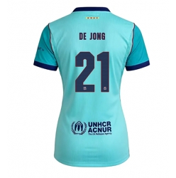 Strój piłkarski Barcelona Frenkie de Jong #21 Koszulka Trzeciej damskie 2026-27 Krótki Rękaw