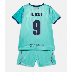 Strój piłkarski Barcelona Gabriel Jesus #9 Koszulka Trzeciej dziecięce 2026-27 Krótki Rękaw (+ Krótkie spodenki)