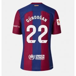Strój piłkarski Barcelona Ilkay Gundogan #22 Koszulka Podstawowej damskie 2023-24 Krótki Rękaw