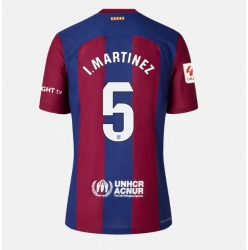 Strój piłkarski Barcelona Inigo Martinez #5 Koszulka Podstawowej damskie 2023-24 Krótki Rękaw