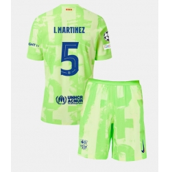 Strój piłkarski Barcelona Inigo Martinez #5 Koszulka Trzeciej dziecięce 2024-25 Krótki Rękaw (+ Krótkie spodenki)
