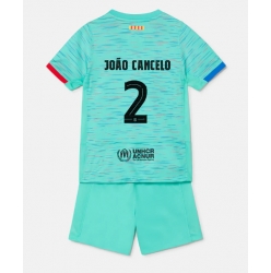 Strój piłkarski Barcelona Joao Cancelo #2 Koszulka Trzeciej dziecięce 2023-24 Krótki Rękaw (+ Krótkie spodenki)