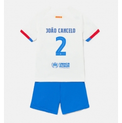 Strój piłkarski Barcelona Joao Cancelo #2 Koszulka Wyjazdowej dziecięce 2023-24 Krótki Rękaw (+ Krótkie spodenki)