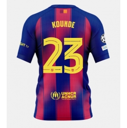 Strój piłkarski Barcelona Jules Kounde #23 Koszulka Podstawowej 2025-26 Krótki Rękaw