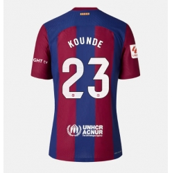 Strój piłkarski Barcelona Jules Kounde #23 Koszulka Podstawowej damskie 2023-24 Krótki Rękaw