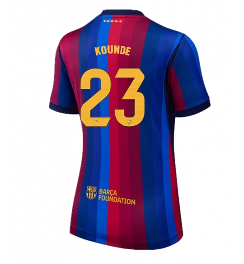 Strój piłkarski Barcelona Jules Kounde #23 Koszulka Podstawowej damskie 2026-27 Krótki Rękaw Strój piłkarski Barcelona Jules Kounde #23 Koszulka Podstawowej damskie 2026-27 Krótki Rękaw
