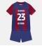 Strój piłkarski Barcelona Jules Kounde #23 Koszulka Podstawowej dziecięce 2023-24 Krótki Rękaw (+ Krótkie spodenki)