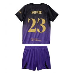Strój piłkarski Barcelona Jules Kounde #23 Koszulka Wyjazdowej dziecięce 2026-27 Krótki Rękaw (+ Krótkie spodenki)