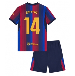 Strój piłkarski Barcelona Karim Adeyemi #14 Koszulka Podstawowej dziecięce 2026-27 Krótki Rękaw (+ Krótkie spodenki)