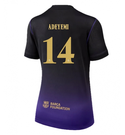 Strój piłkarski Barcelona Karim Adeyemi #14 Koszulka Wyjazdowej damskie 2026-27 Krótki Rękaw Strój piłkarski Barcelona Karim Adeyemi #14 Koszulka Wyjazdowej damskie 2026-27 Krótki Rękaw