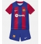 Strój piłkarski Barcelona Koszulka Podstawowej dziecięce 2023-24 Krótki Rękaw (+ Krótkie spodenki)