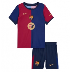 Strój piłkarski Barcelona Koszulka Podstawowej dziecięce 2024-25 Krótki Rękaw (+ Krótkie spodenki)
