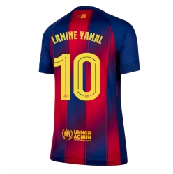 Strój piłkarski Barcelona Lamine Yamal #10 Koszulka Podstawowej damskie 2025-26 Krótki Rękaw