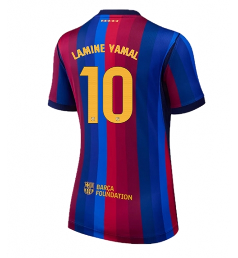Strój piłkarski Barcelona Lamine Yamal #10 Koszulka Podstawowej damskie 2026-27 Krótki Rękaw Strój piłkarski Barcelona Lamine Yamal #10 Koszulka Podstawowej damskie 2026-27 Krótki Rękaw