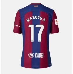 Strój piłkarski Barcelona Marcos Alonso #17 Koszulka Podstawowej damskie 2023-24 Krótki Rękaw