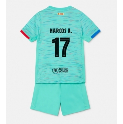 Strój piłkarski Barcelona Marcos Alonso #17 Koszulka Trzeciej dziecięce 2023-24 Krótki Rękaw (+ Krótkie spodenki)