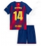 Strój piłkarski Barcelona Marcus Rashford #14 Koszulka Podstawowej dziecięce 2025-26 Krótki Rękaw (+ Krótkie spodenki)