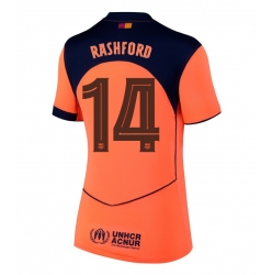 Strój piłkarski Barcelona Marcus Rashford #14 Koszulka Trzeciej damskie 2025-26 Krótki Rękaw