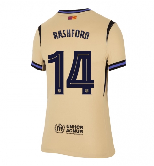 Strój piłkarski Barcelona Marcus Rashford #14 Koszulka Wyjazdowej damskie 2025-26 Krótki Rękaw Strój piłkarski Barcelona Marcus Rashford #14 Koszulka Wyjazdowej damskie 2025-26 Krótki Rękaw