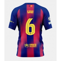 Strój piłkarski Barcelona Paez Gavi #6 Koszulka Podstawowej 2025-26 Krótki Rękaw