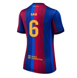 Strój piłkarski Barcelona Paez Gavi #6 Koszulka Podstawowej damskie 2026-27 Krótki Rękaw