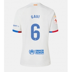 Strój piłkarski Barcelona Paez Gavi #6 Koszulka Wyjazdowej 2023-24 Krótki Rękaw