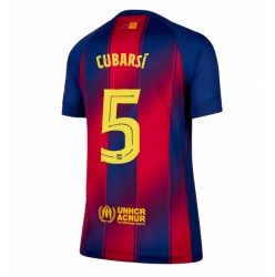 Strój piłkarski Barcelona Pau Cubarsi #5 Koszulka Podstawowej damskie 2025-26 Krótki Rękaw