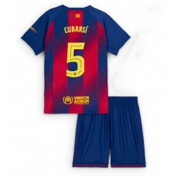 Strój piłkarski Barcelona Pau Cubarsi #5 Koszulka Podstawowej dziecięce 2025-26 Krótki Rękaw (+ Krótkie spodenki)