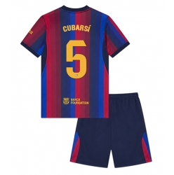 Strój piłkarski Barcelona Pau Cubarsi #5 Koszulka Podstawowej dziecięce 2026-27 Krótki Rękaw (+ Krótkie spodenki)