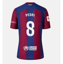Strój piłkarski Barcelona Pedri Gonzalez #8 Koszulka Podstawowej damskie 2023-24 Krótki Rękaw