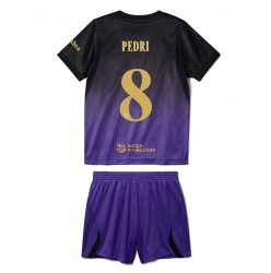 Strój piłkarski Barcelona Pedri Gonzalez #8 Koszulka Wyjazdowej dziecięce 2026-27 Krótki Rękaw (+ Krótkie spodenki)