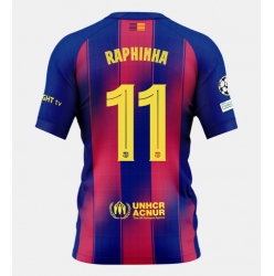 Strój piłkarski Barcelona Raphinha Belloli #11 Koszulka Podstawowej 2025-26 Krótki Rękaw