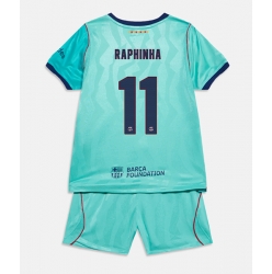 Strój piłkarski Barcelona Raphinha Belloli #11 Koszulka Trzeciej dziecięce 2026-27 Krótki Rękaw (+ Krótkie spodenki)