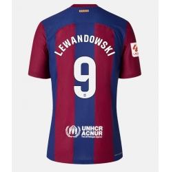 Strój piłkarski Barcelona Robert Lewandowski #9 Koszulka Podstawowej 2023-24 Krótki Rękaw