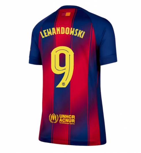 Strój piłkarski Barcelona Robert Lewandowski #9 Koszulka Podstawowej damskie 2025-26 Krótki Rękaw Strój piłkarski Barcelona Robert Lewandowski #9 Koszulka Podstawowej damskie 2025-26 Krótki Rękaw