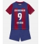 Strój piłkarski Barcelona Robert Lewandowski #9 Koszulka Podstawowej dziecięce 2023-24 Krótki Rękaw (+ Krótkie spodenki)