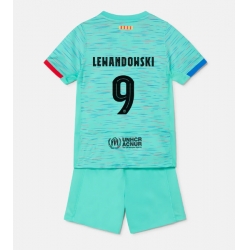 Strój piłkarski Barcelona Robert Lewandowski #9 Koszulka Trzeciej dziecięce 2023-24 Krótki Rękaw (+ Krótkie spodenki)