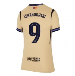 Strój piłkarski Barcelona Robert Lewandowski #9 Koszulka Wyjazdowej damskie 2025-26 Krótki Rękaw